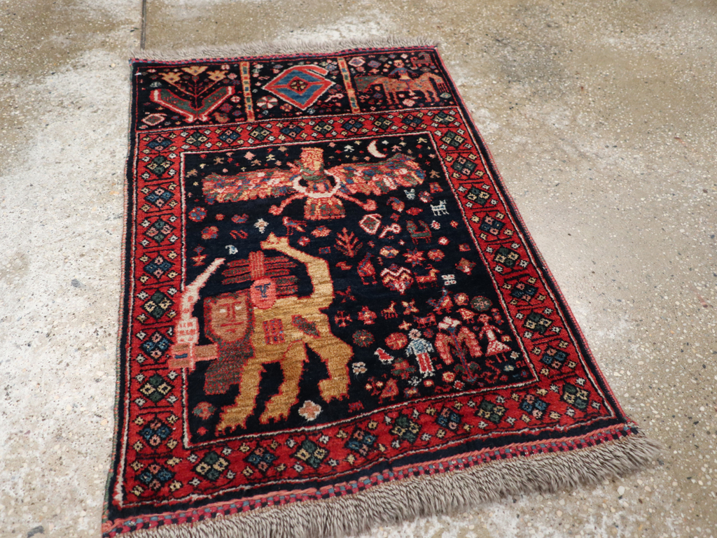 Persian Qashqai Pictorial Rug, No.31396 - Galerie Shabab