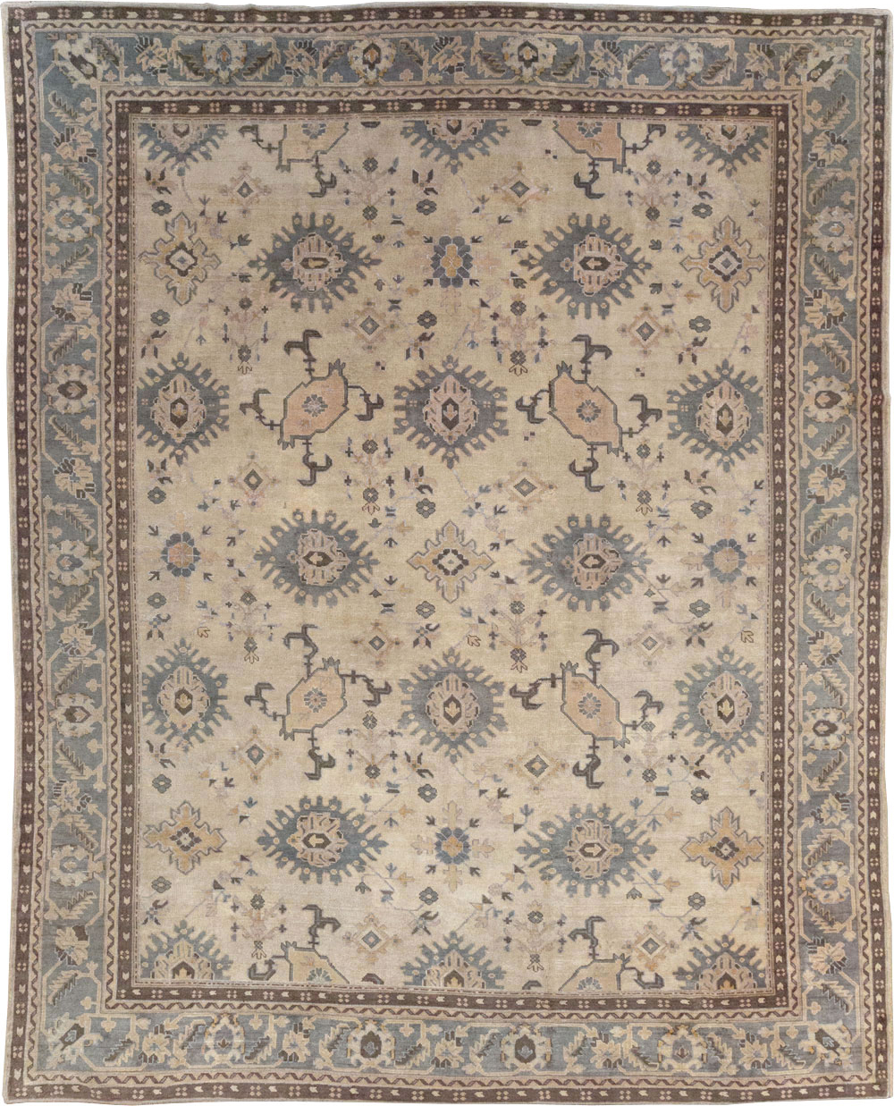 Antique Turkish Oushak Large Room Size Carpet, No.31405 - Galerie Shabab