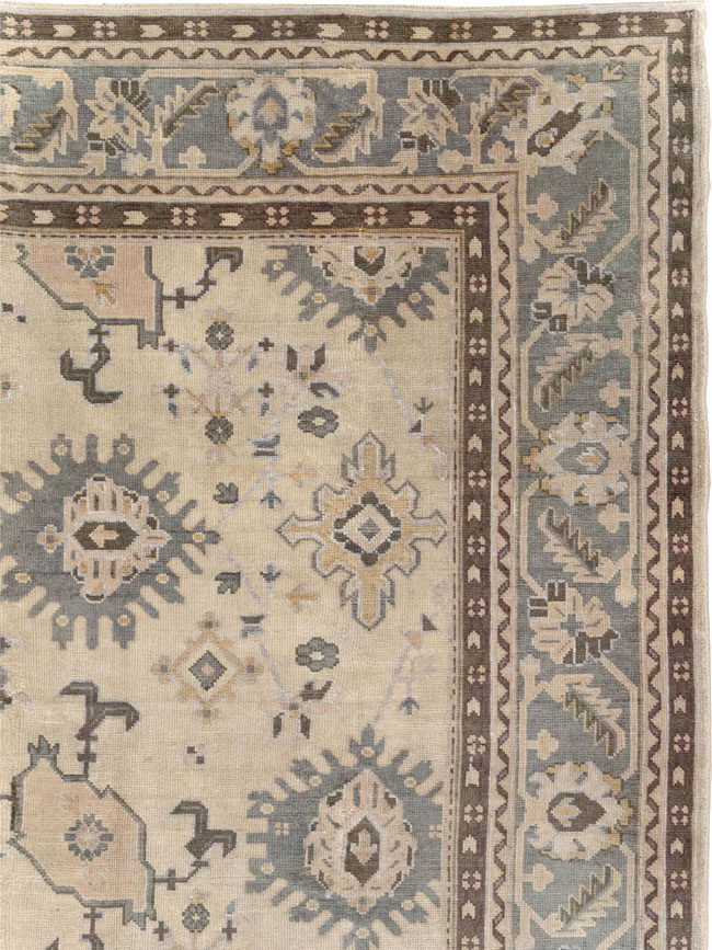 Antique Turkish Oushak Large Room Size Carpet, No.31405 - Galerie Shabab