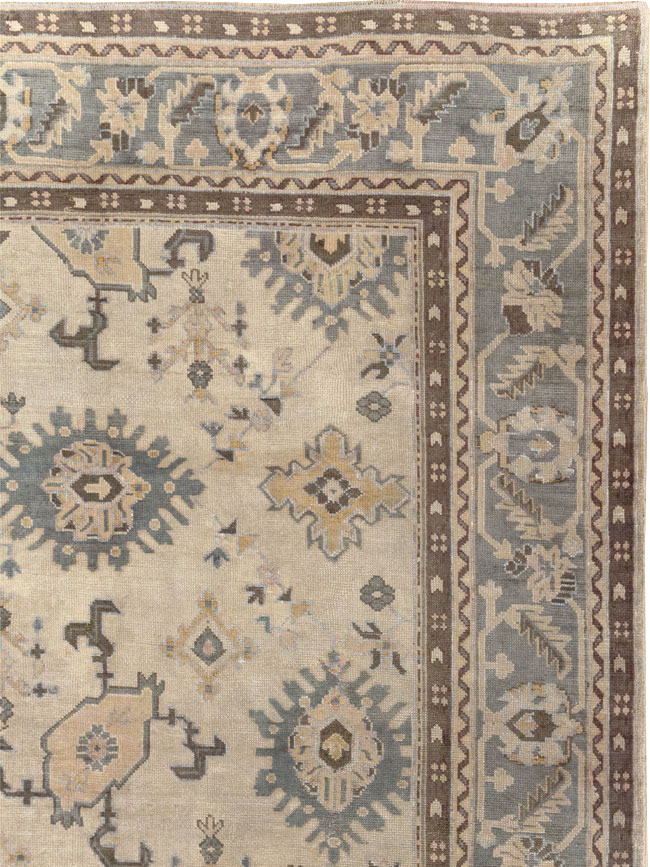 Antique Turkish Oushak Large Room Size Carpet, No.31405 - Galerie Shabab