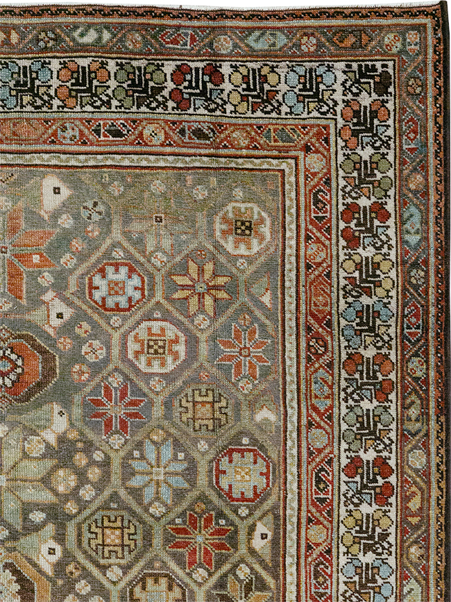 Antique Persian Kurd Gallery Rug, No.31411 - Galerie Shabab
