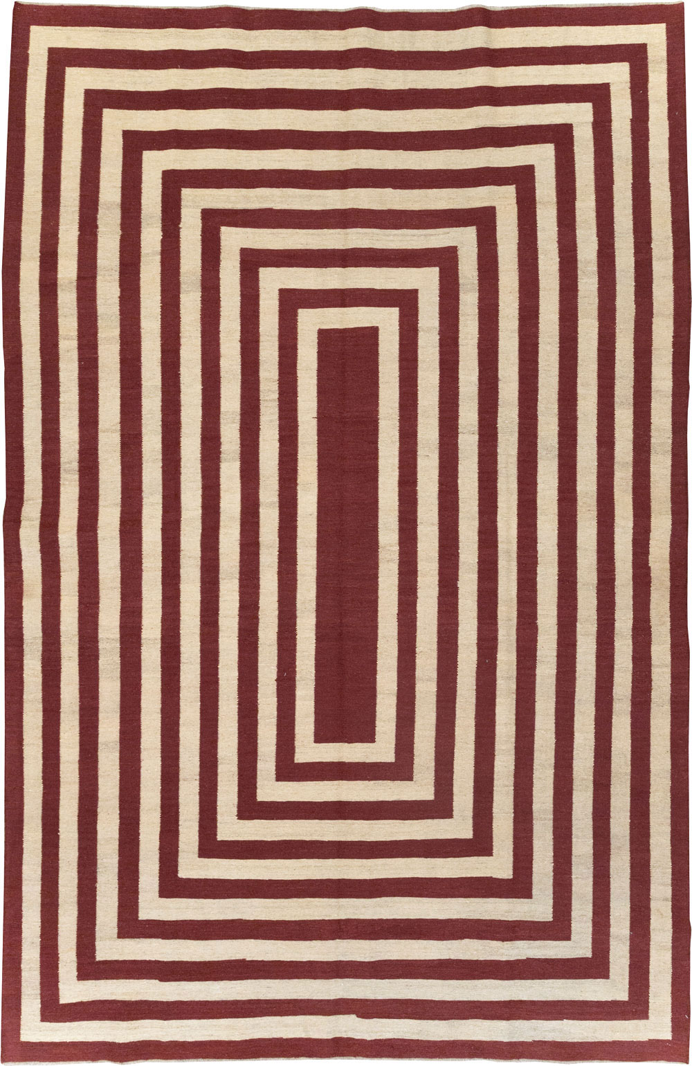 Contemporary Turkish Flatweave Accent Carpet, No.31412 - Galerie Shabab