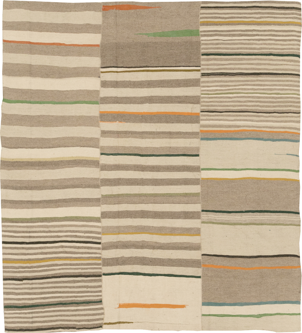 Modern Turkish Flatweave Accent Rug, No.31415 - Galerie Shabab