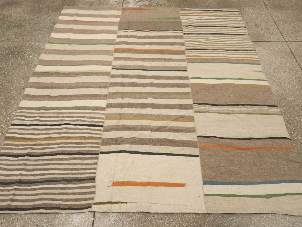 Modern Turkish Flatweave Accent Rug, No.31415 - Galerie Shabab