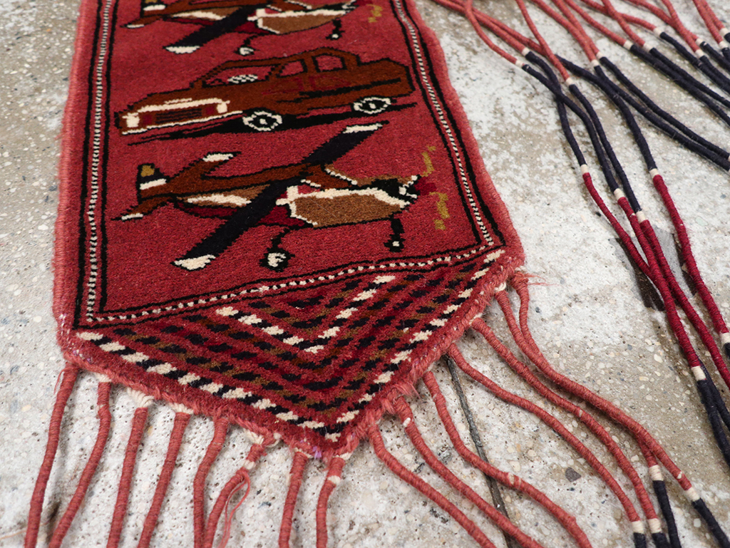 Vintage Central Asian Turkoman War Rug Style Door Hanging, No.31417 - Galerie Shabab