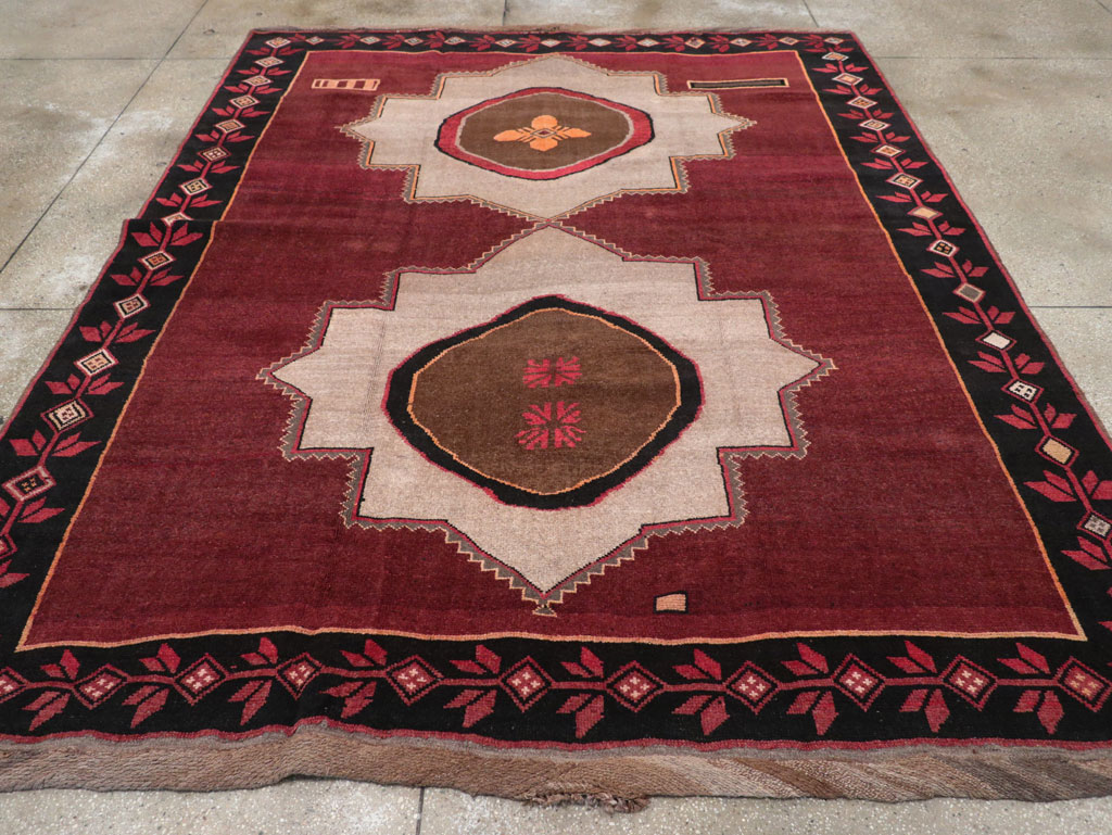 Vintage Turkish Anatolian Tribal Room Size Carpet, No.31419 - Galerie Shabab