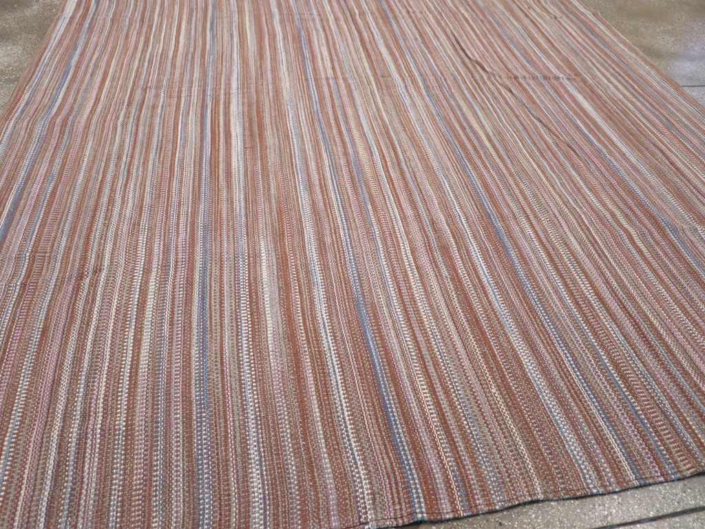 Modern Turkish Flatweave Room Size Carpet, No.31425 - Galerie Shabab