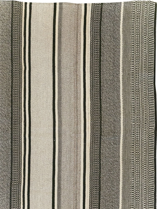 Modern Turkish Flatweave Room Size Carpet, No.31426 - Galerie Shabab