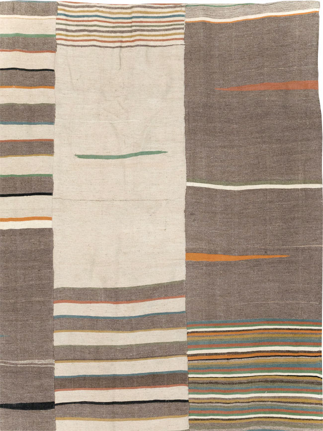 Modern Turkish Flatweave Room Size Carpet, No.31427 - Galerie Shabab