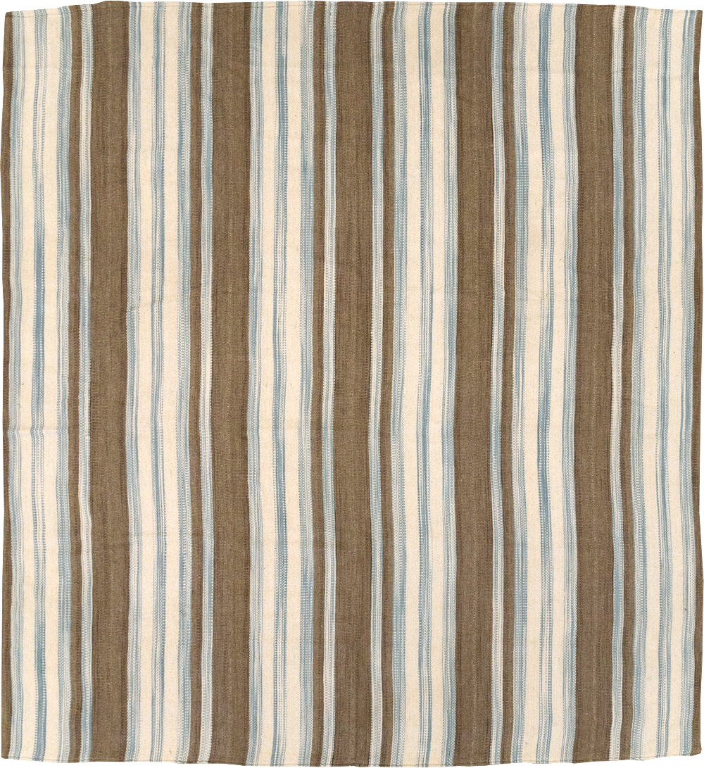Modern Turkish Flatweave Room Size Carpet, No.31429 - Galerie Shabab