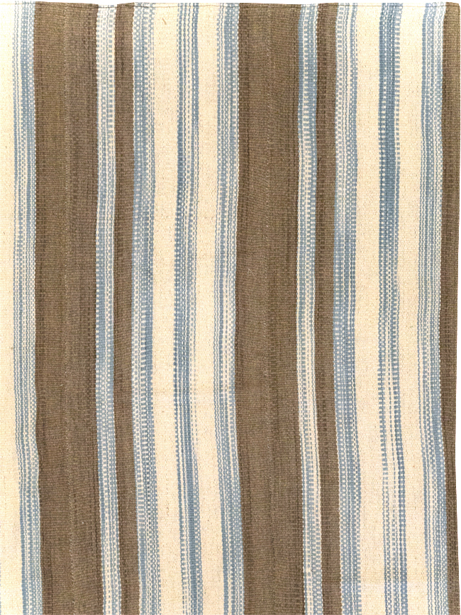 Modern Turkish Flatweave Room Size Carpet, No.31429 - Galerie Shabab