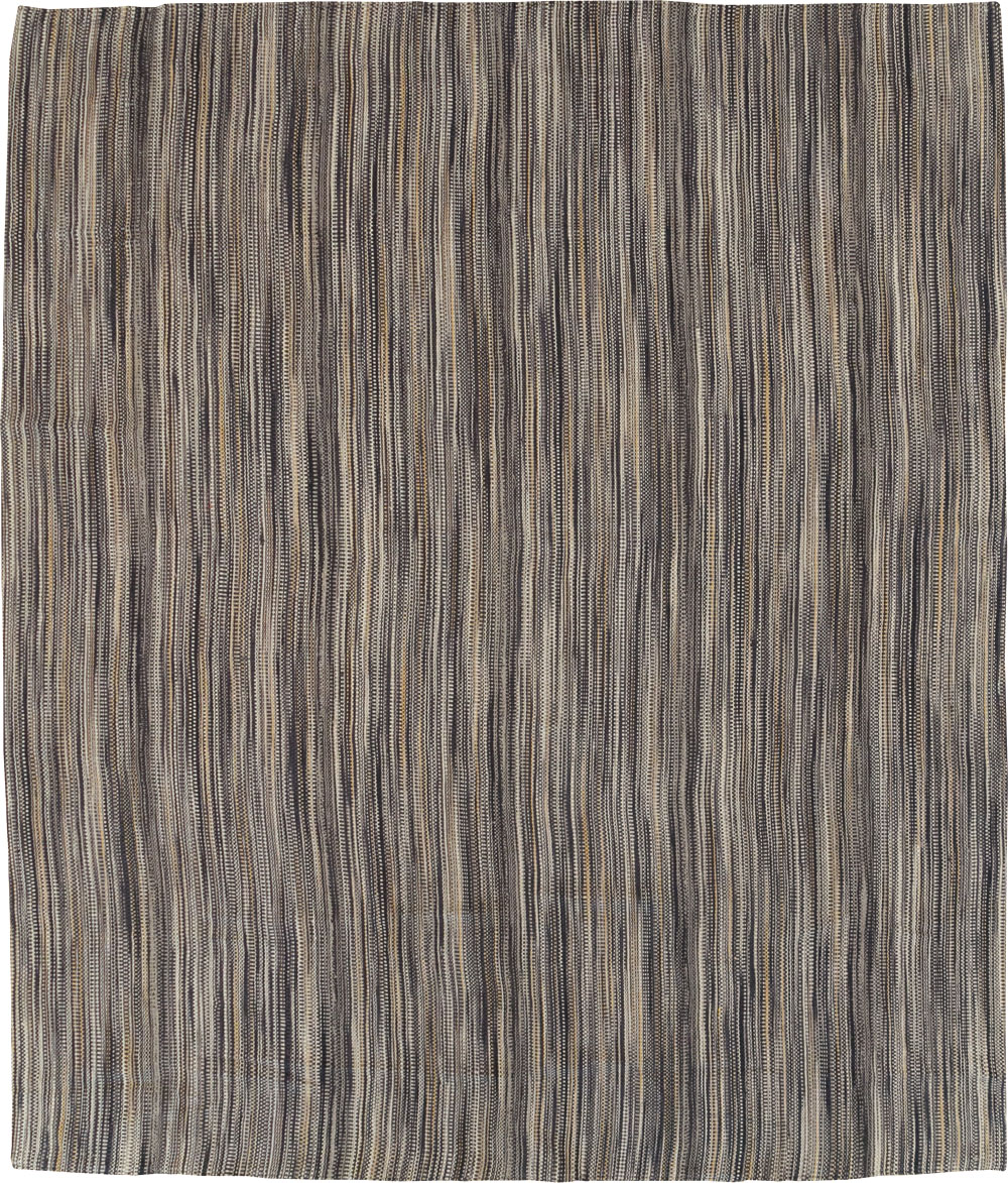 Modern Turkish Flatweave Room Size Carpet, No.31432 - Galerie Shabab