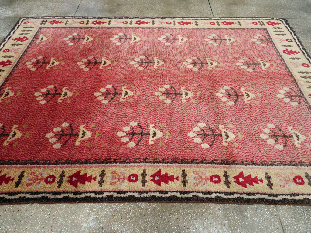 Scattered Flowers By Evald Hedberg - Vintage Swedish/Scandinavian Art Deco Carpet, No.31442 - Galerie Shabab