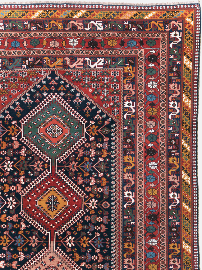 Vintage Persian Afshar Room Size Carpet, No.31446 - Galerie Shabab