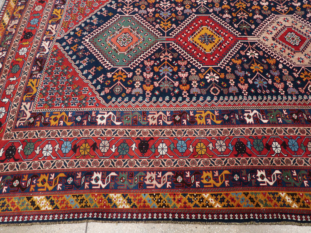 Vintage Persian Afshar Room Size Carpet, No.31446 - Galerie Shabab