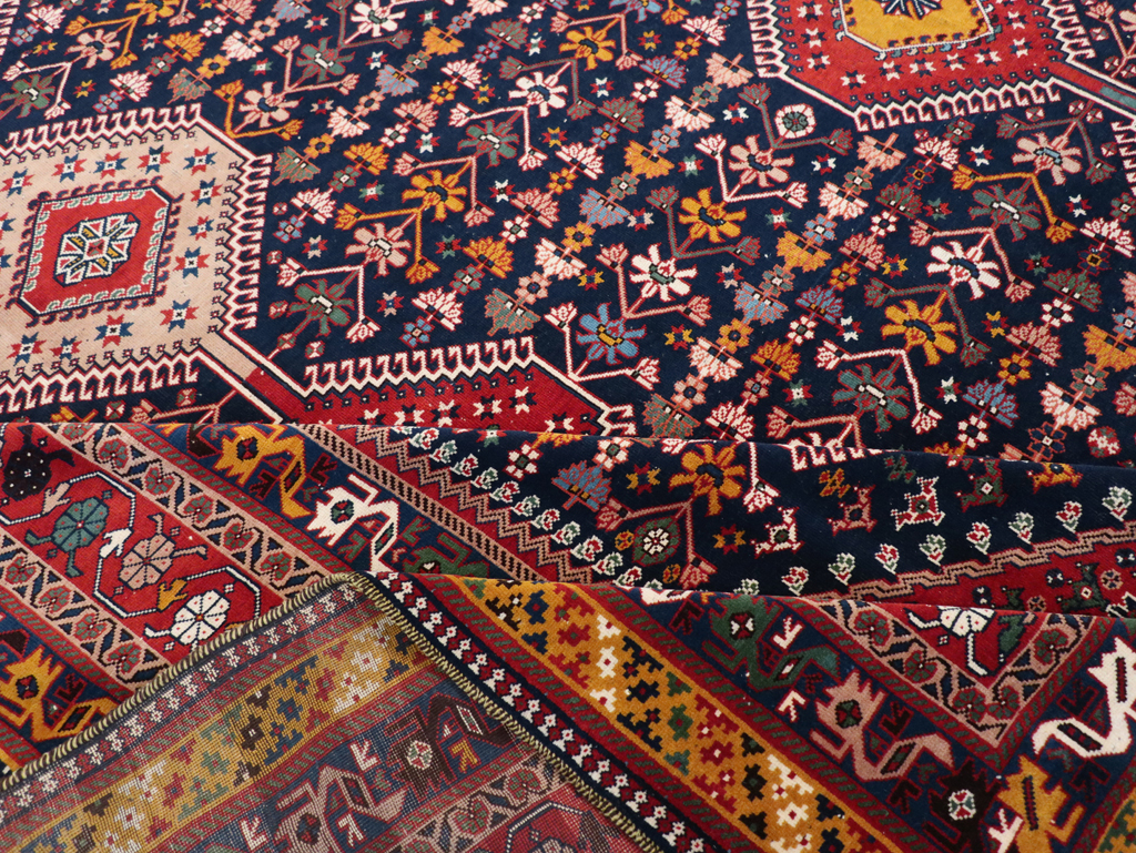 Vintage Persian Afshar Room Size Carpet, No.31446 - Galerie Shabab