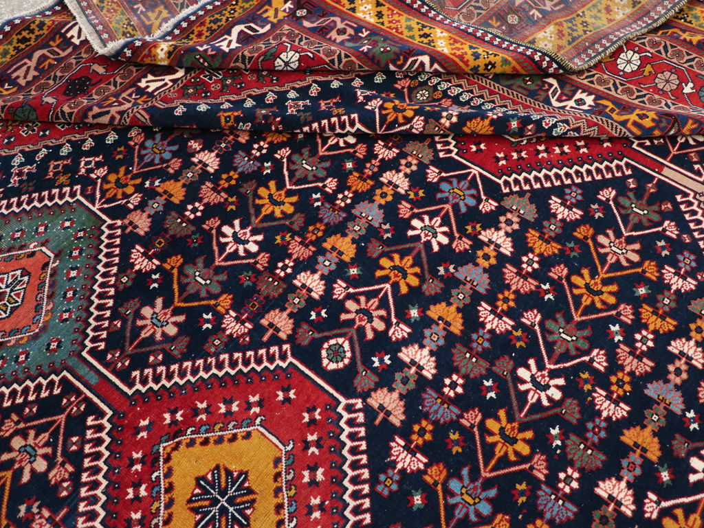 Vintage Persian Afshar Room Size Carpet, No.31446 - Galerie Shabab