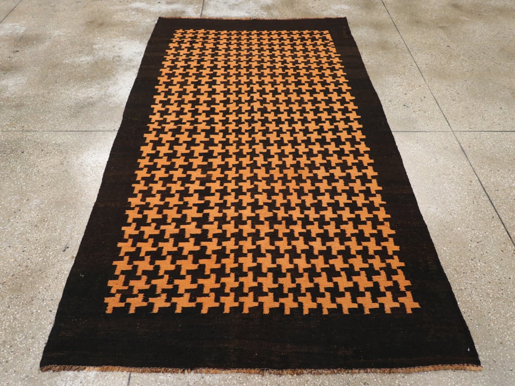 Vintage Moroccan Flatweave Gallery Rug, No.31448 - Galerie Shabab