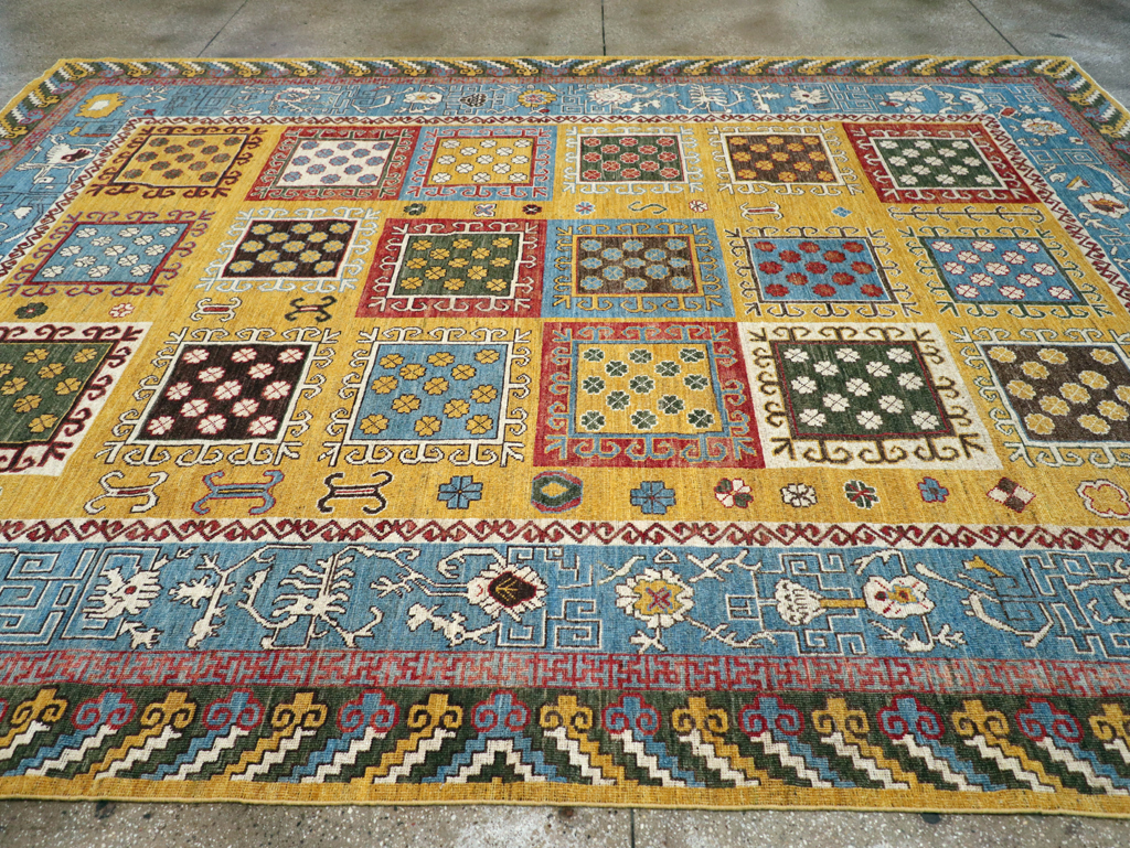 Modern East Turkestan Khotan Room Size Carpet, No.31455 - Galerie Shabab