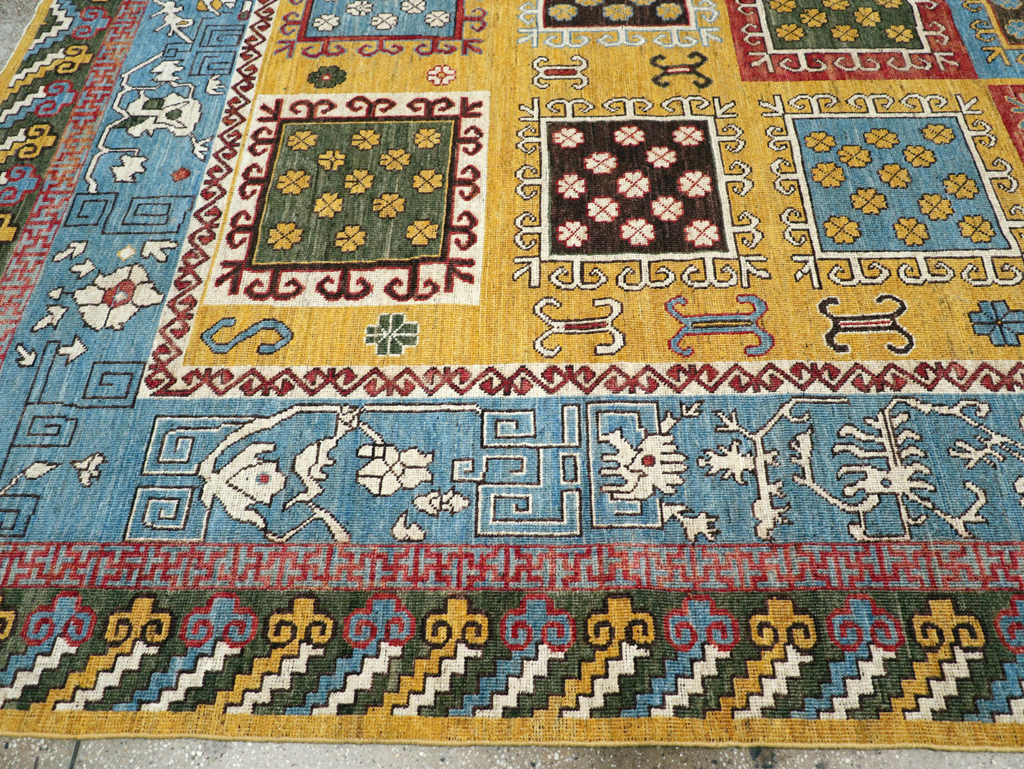 Modern East Turkestan Khotan Room Size Carpet, No.31455 - Galerie Shabab