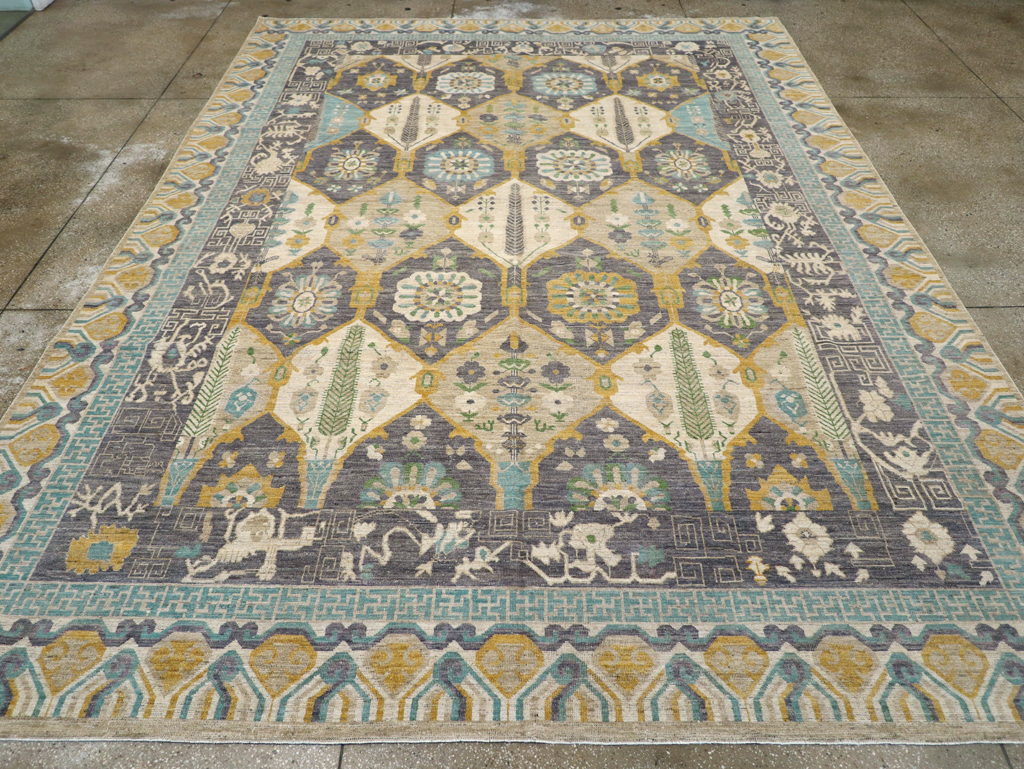 Modern East Turkestan Khotan Room Size Carpet, No.31456 - Galerie Shabab