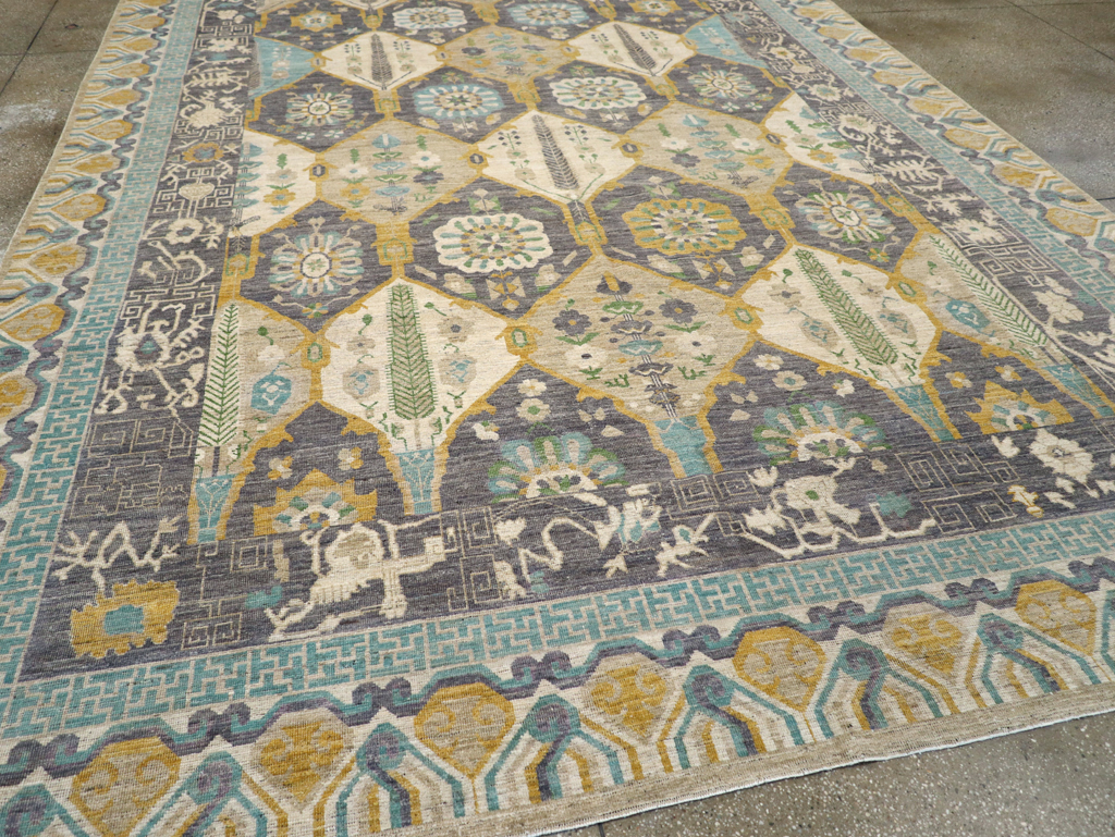 Modern East Turkestan Khotan Room Size Carpet, No.31456 - Galerie Shabab