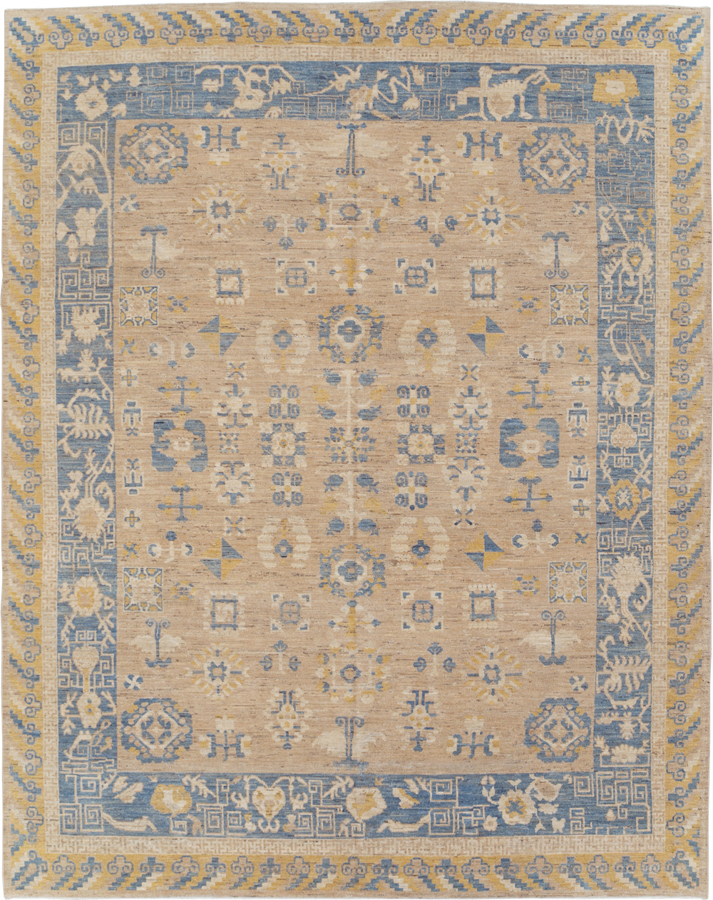 Modern East Turkestan Khotan Room Size Carpet, No.31458 - Galerie Shabab