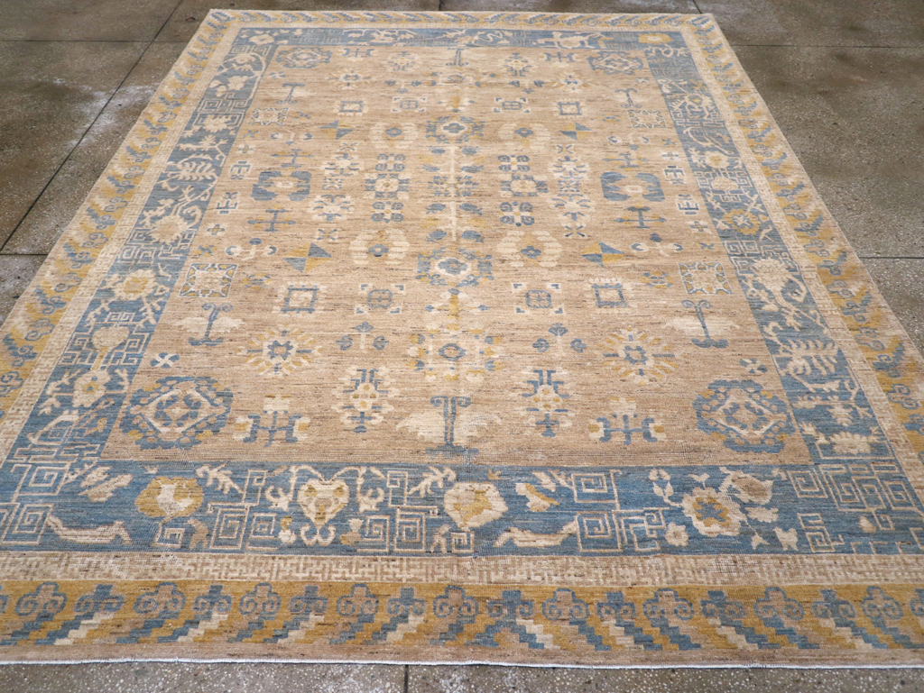 Modern East Turkestan Khotan Room Size Carpet, No.31458 - Galerie Shabab