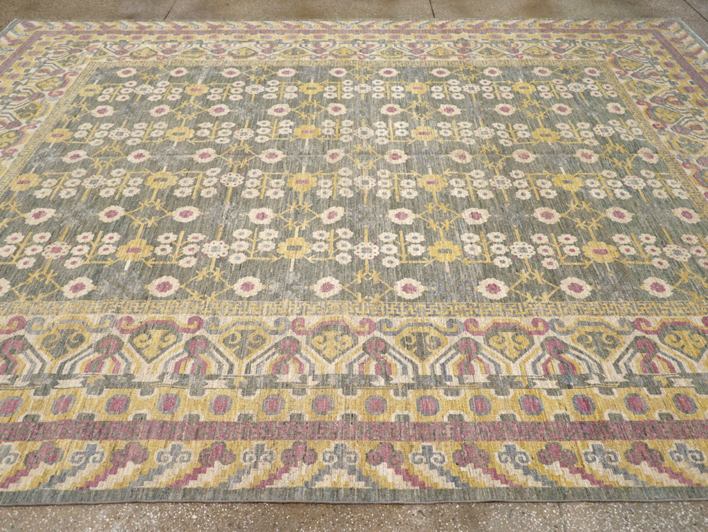Modern East Turkestan Khotan Room Size Carpet, No.31459 - Galerie Shabab
