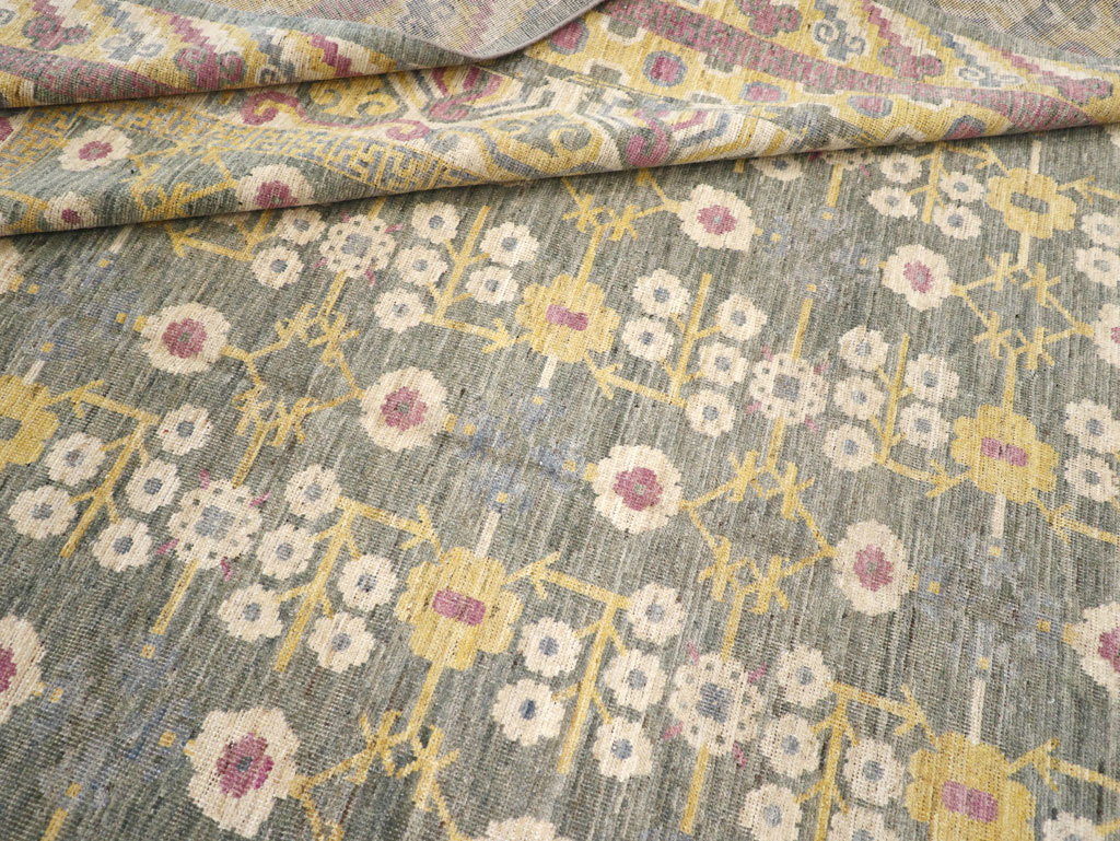 Modern East Turkestan Khotan Room Size Carpet, No.31459 - Galerie Shabab