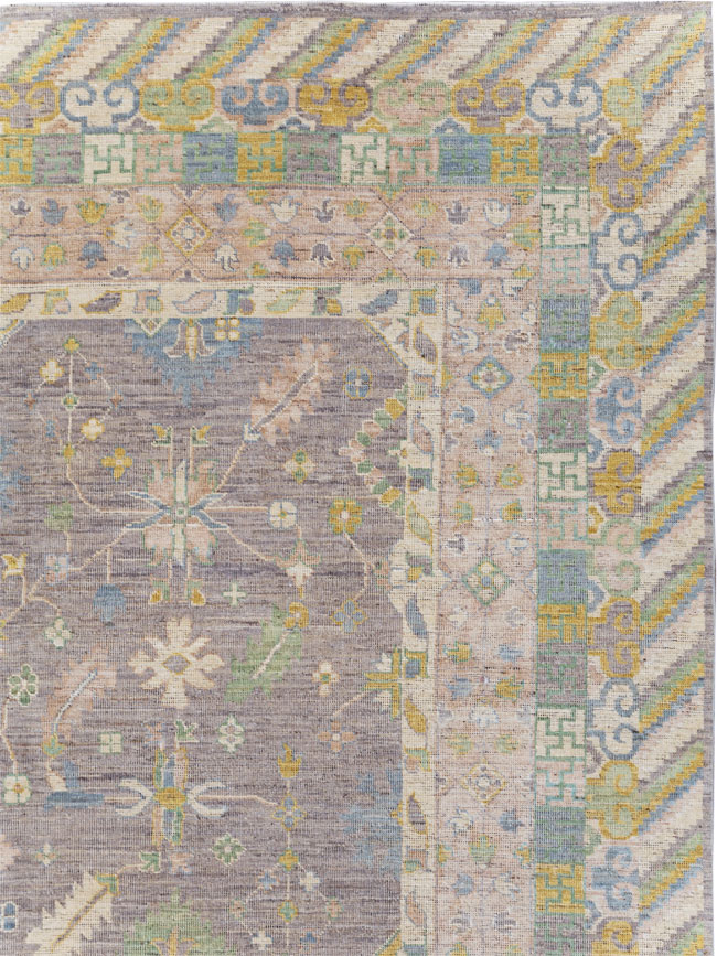 Modern East Turkestan Khotan Room Size Carpet, No.31460 - Galerie Shabab