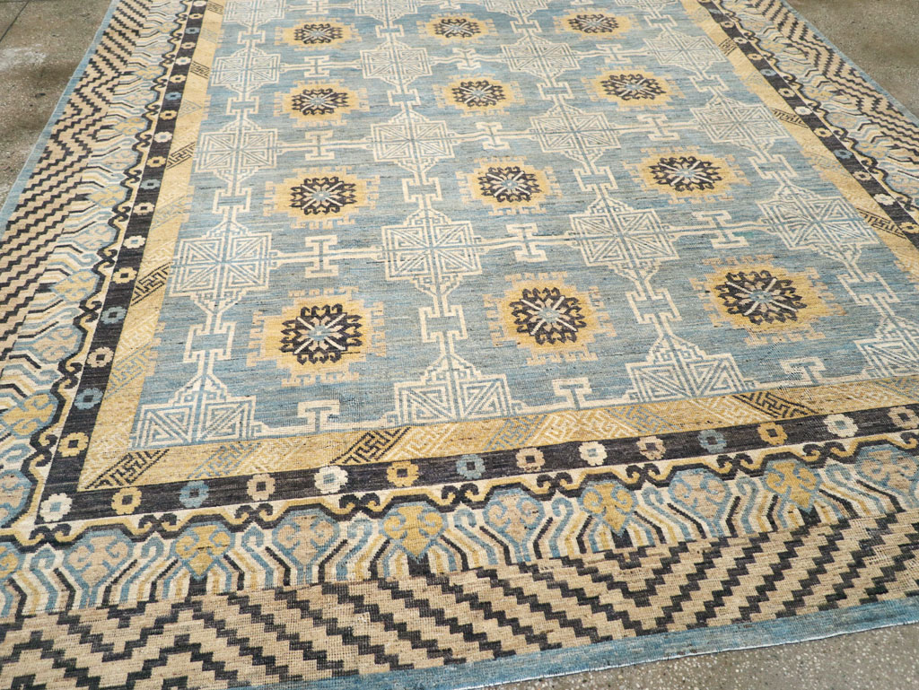 Modern East Turkestan Khotan Room Size Carpet, No.31461 - Galerie Shabab
