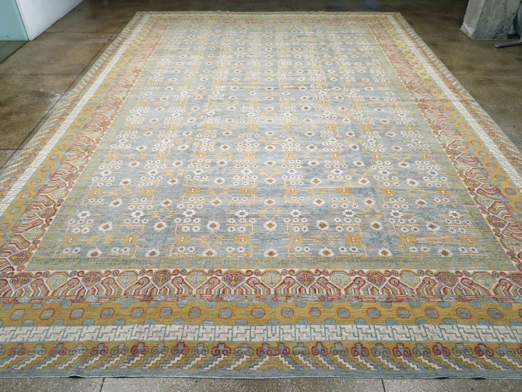 Contemporary East Turkestan Khotan Oversize Carpet, No.31462 - Galerie Shabab