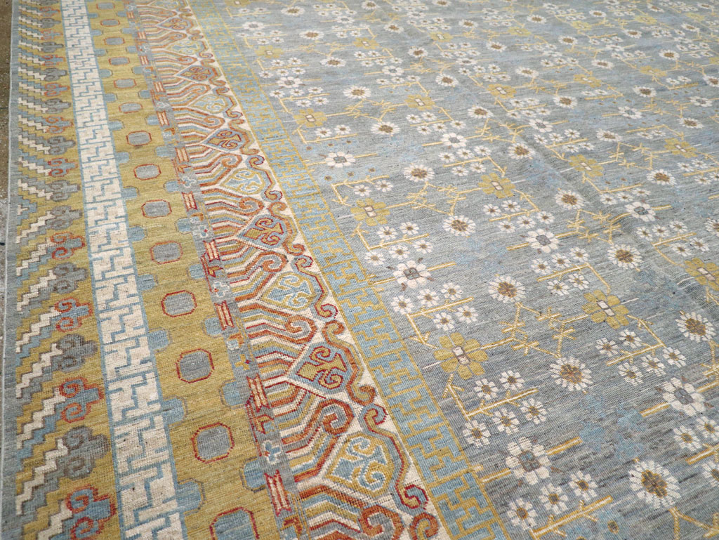 Contemporary East Turkestan Khotan Oversize Carpet, No.31462 - Galerie Shabab