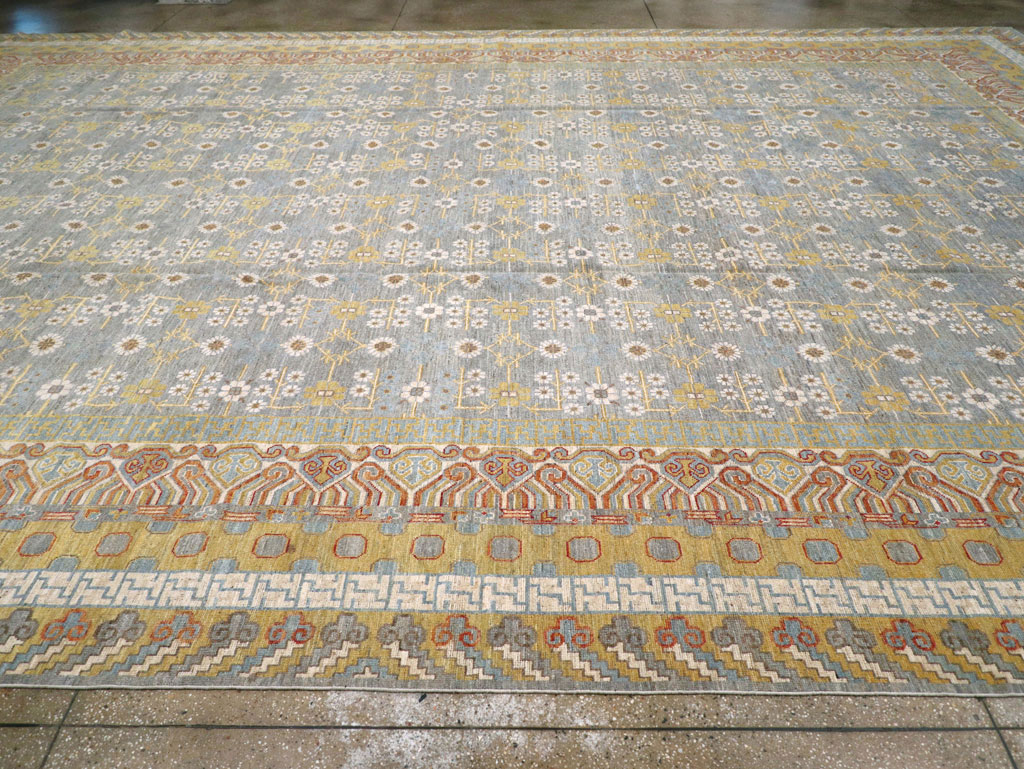 Contemporary East Turkestan Khotan Oversize Carpet, No.31462 - Galerie Shabab
