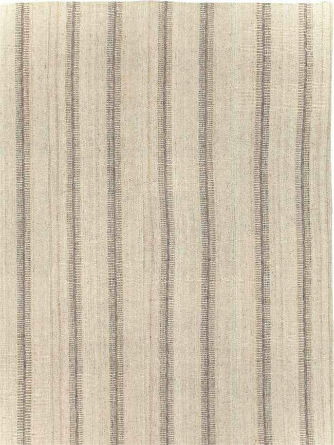 Vintage Turkish Flatweave Kilim Room Size Carpet, No.31464 - Galerie Shabab