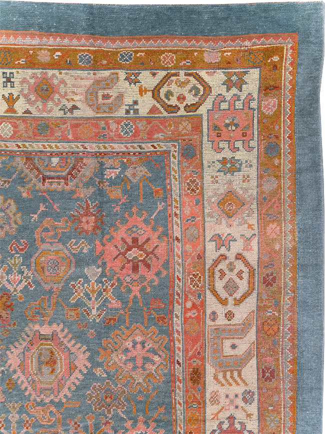 Antique Turkish Oushak Room Size Carpet, No.31465 - Galerie Shabab