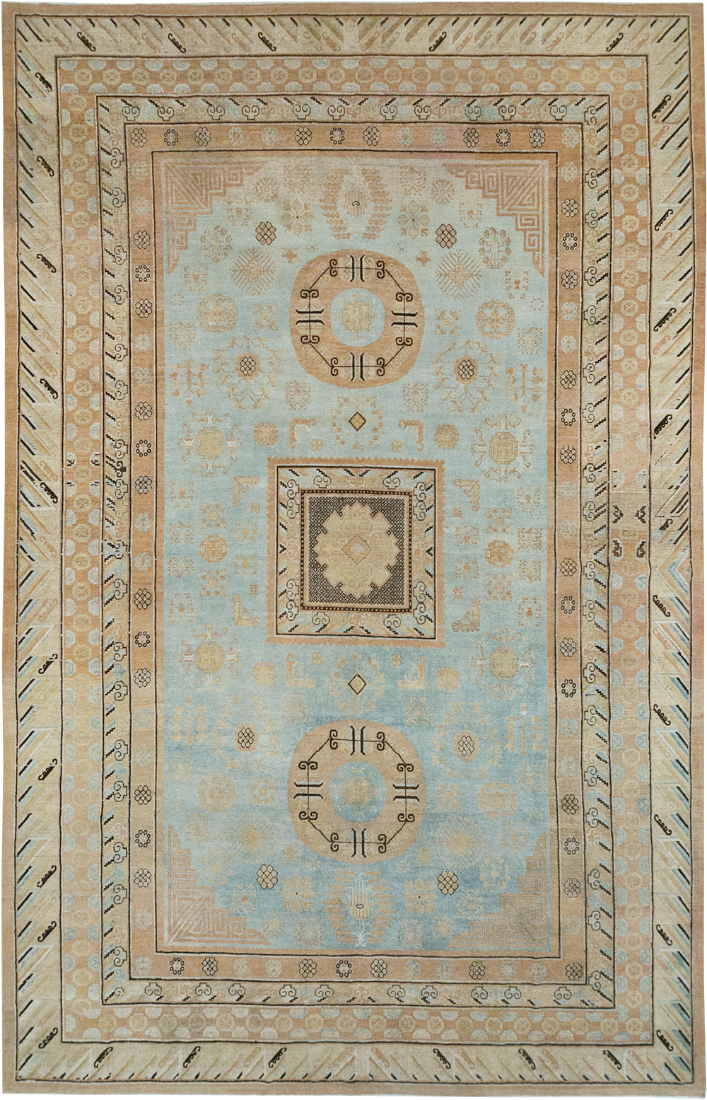 Antique East Turkestan Khotan Large Carpet, No.31472 - Galerie Shabab