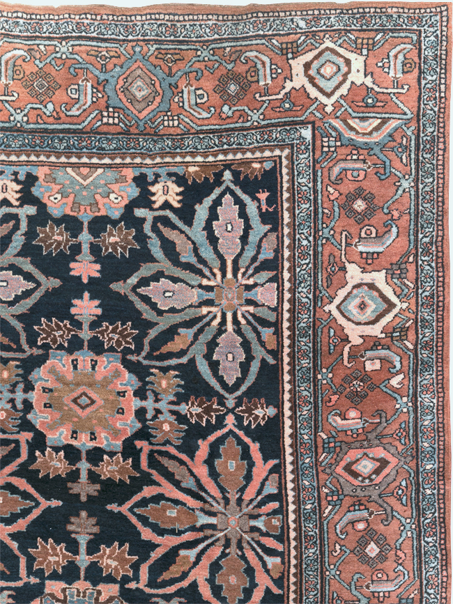 Antique Persian Bidjar Room Size Carpet, No.31483 - Galerie Shabab