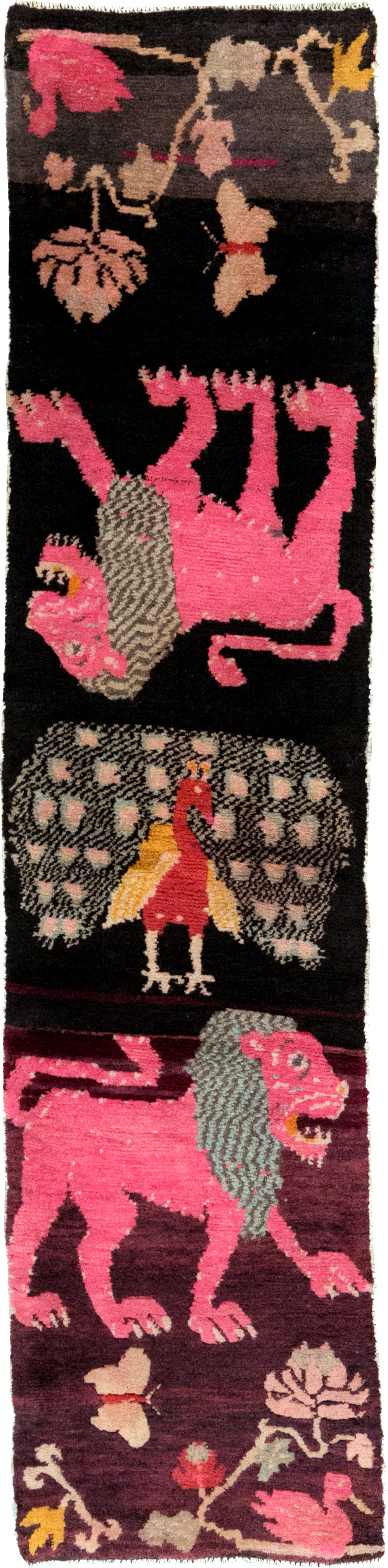Vintage Tibetan Small Pictorial Runner, No.31487 - Galerie Shabab