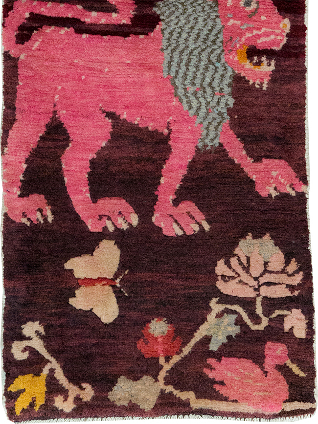 Vintage Tibetan Small Pictorial Runner, No.31487 - Galerie Shabab