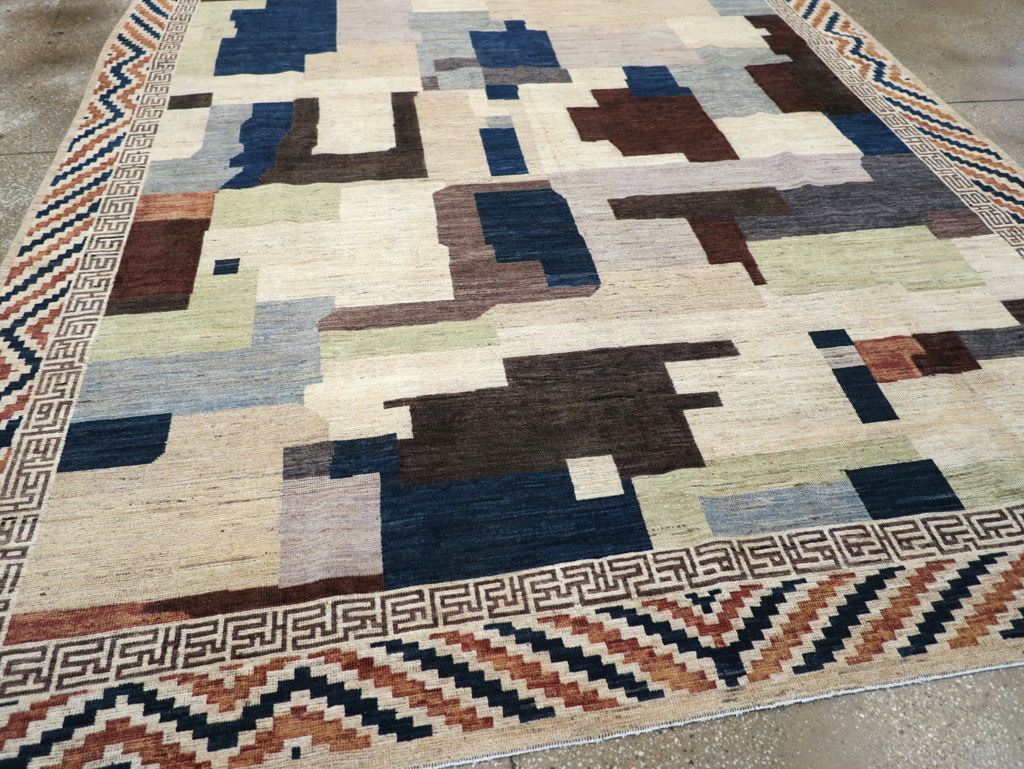 Modern East Turkestan Khotan Room Size Carpet, No.31494 - Galerie Shabab