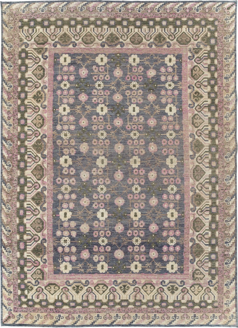 Modern East Turkestan Khotan Room Size Carpet, No.31495 - Galerie Shabab