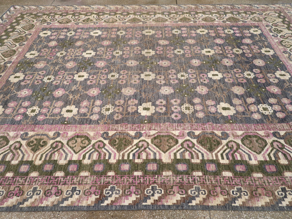 Modern East Turkestan Khotan Room Size Carpet, No.31495 - Galerie Shabab