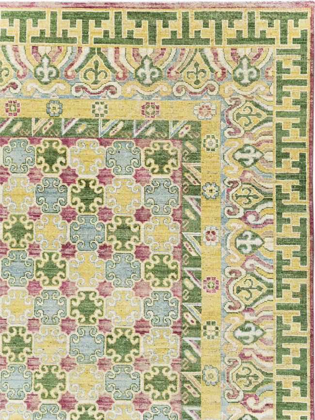 Modern East Turkestan Khotan Room Size Carpet, No.31497 - Galerie Shabab