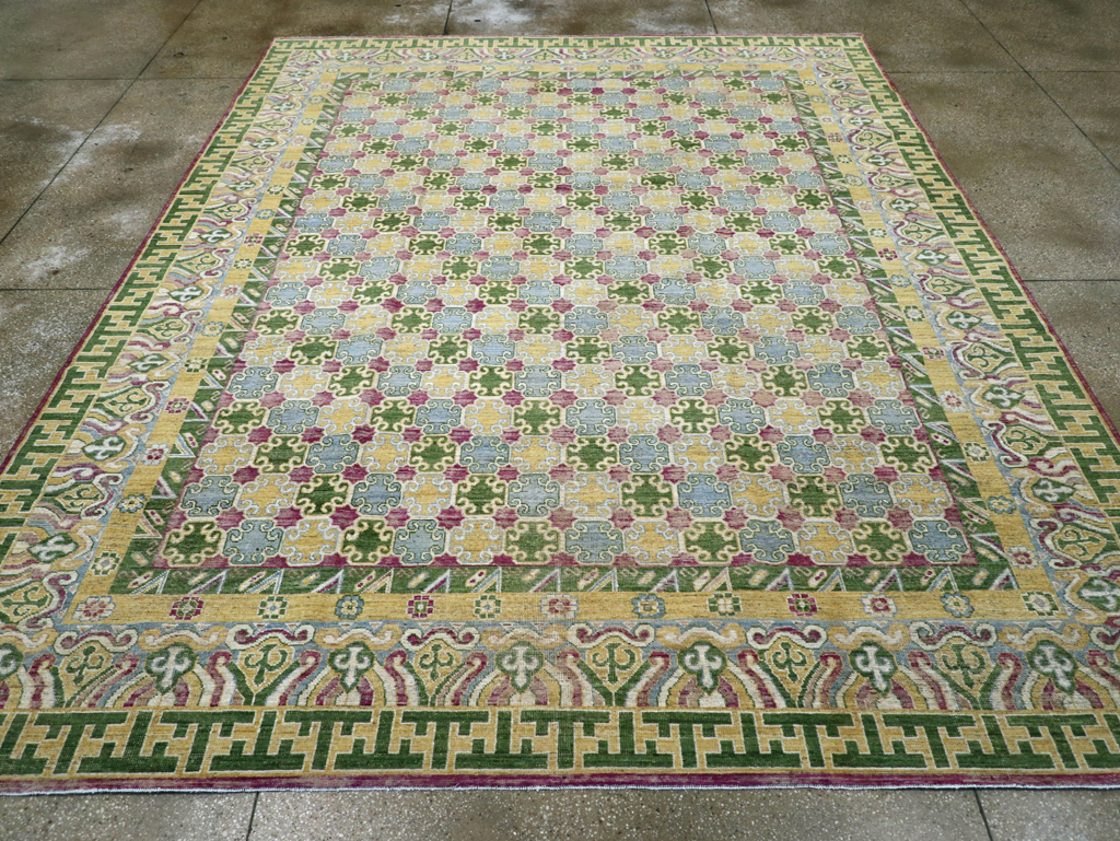 Modern East Turkestan Khotan Room Size Carpet, No.31497 - Galerie Shabab
