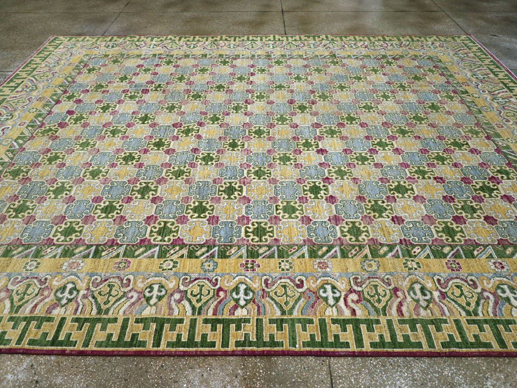 Modern East Turkestan Khotan Room Size Carpet, No.31497 - Galerie Shabab