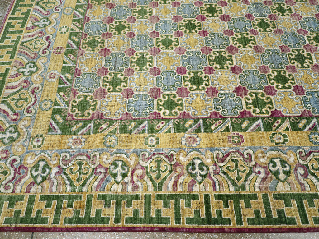 Modern East Turkestan Khotan Room Size Carpet, No.31497 - Galerie Shabab