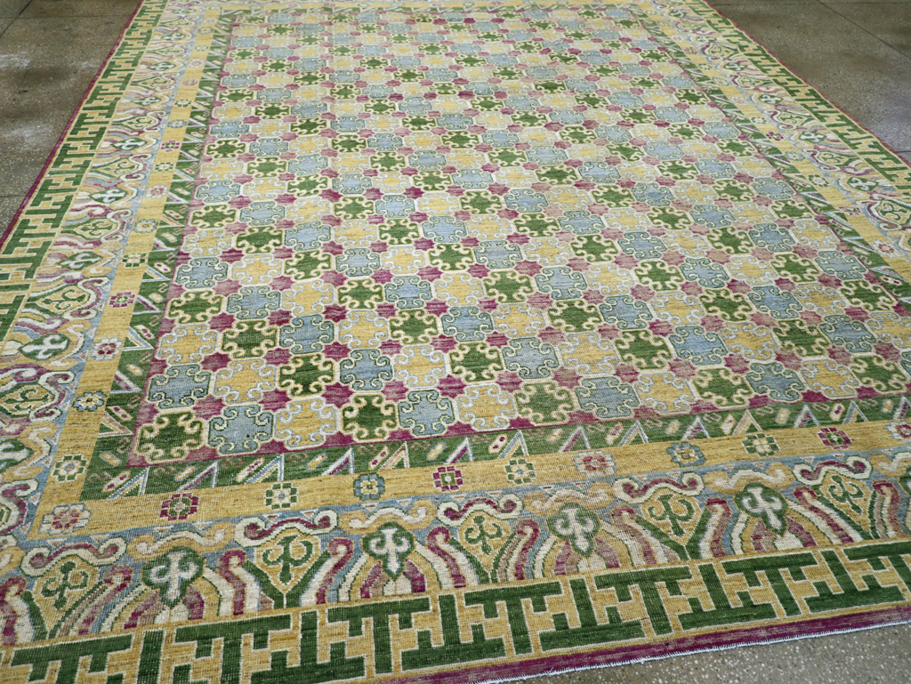 Modern East Turkestan Khotan Room Size Carpet, No.31497 - Galerie Shabab