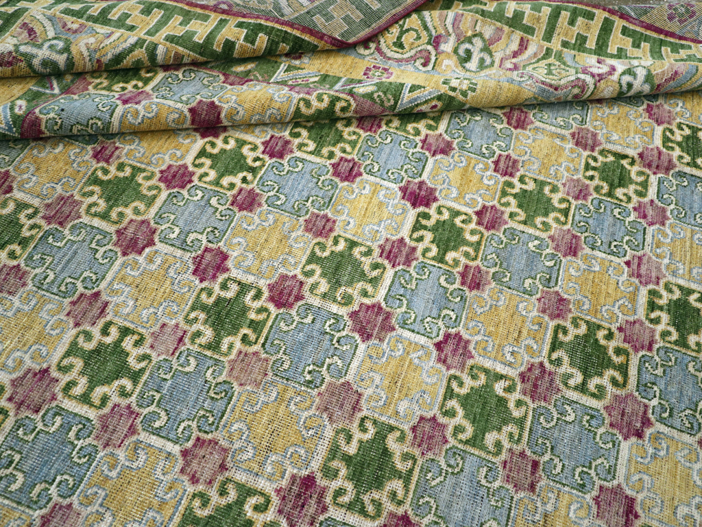 Modern East Turkestan Khotan Room Size Carpet, No.31497 - Galerie Shabab